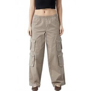 Pacsun Taupe Draped Low Rise Wide Leg Cargo Pants Desert Brown NWT XS